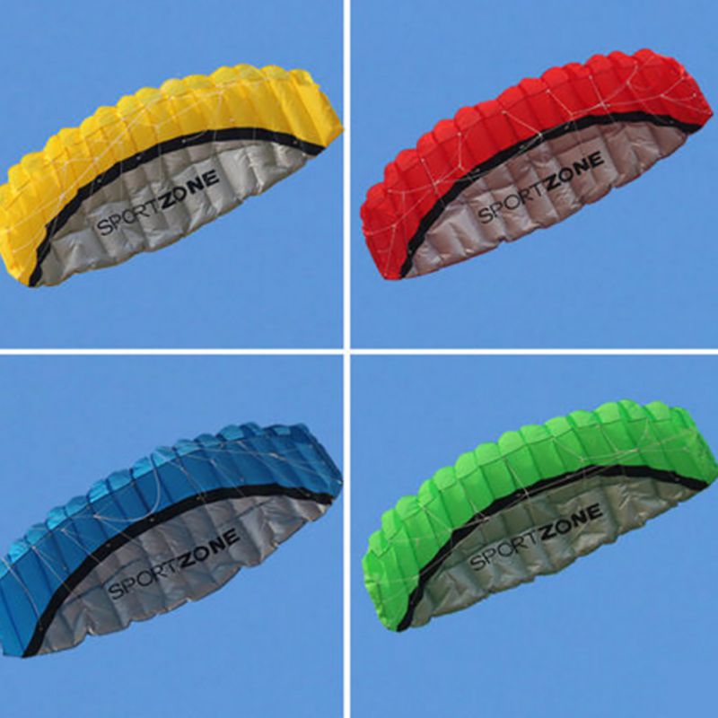 Outdoor Toys Dual Line Parafoil Parachute Huge 2.5m Stunt Sport Beach Kite Hot eBay